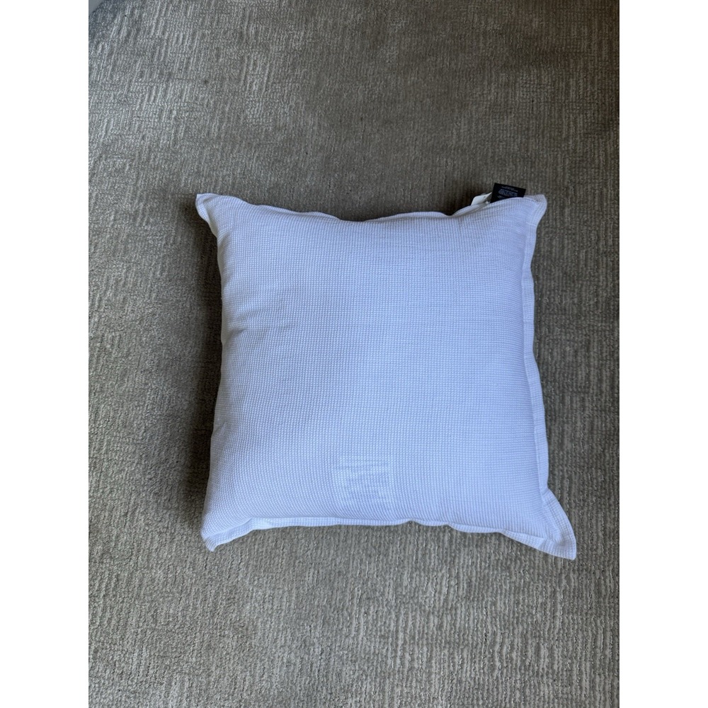 Ralph Lauren Flora Waffle Weave White Decorative Pillow 20x20" New